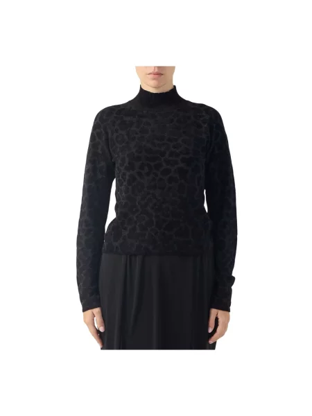 Sweter Just Cavalli żakardowy czarny