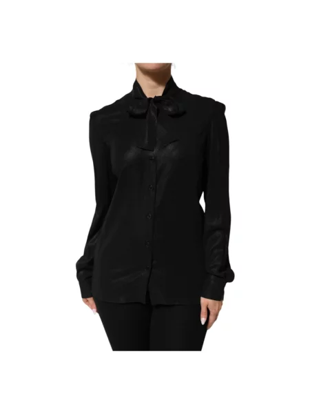 Koszula Dolce And Gabbana z długim rękawem czarna