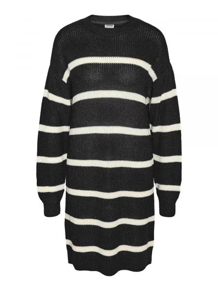 Noisy may Rochie tricotat NMMAYSA negru alb