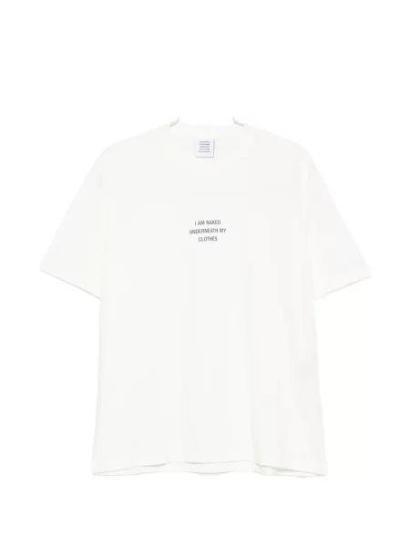 Tricou Vetements cu imagine alb
