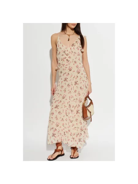 Sukienka Marant Etoile beżowa