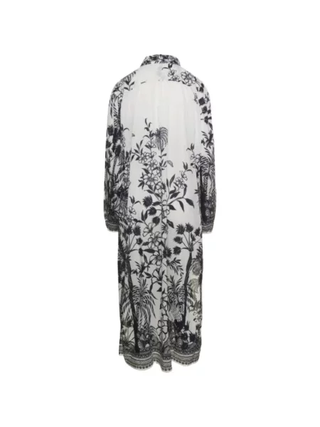 Rochie tip cămașă Anjuna cu imagine alb