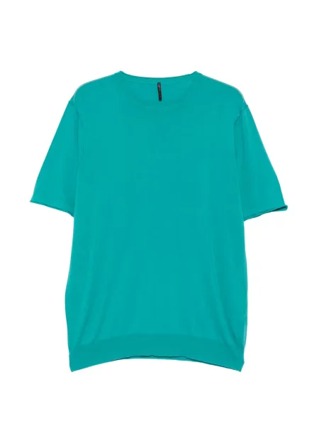 Scurt tricou Jeordie's cu decolteu rotund verde
