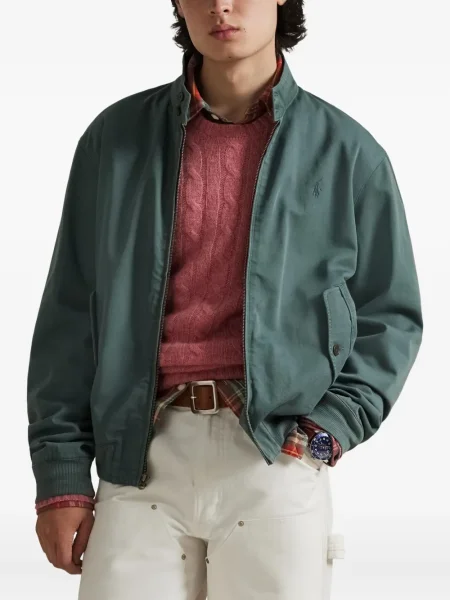 Dlouhá pruhovaná s límcem kšiltovka Polo Ralph Lauren modrá