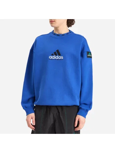 Bluza nierozpinana Adidas niebieska