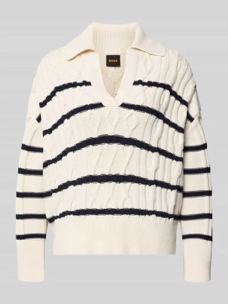 Boss Sweter Faboria weiss biały