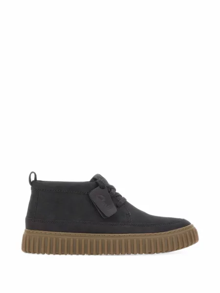 Cizme scurte Clarks din dantelă negru