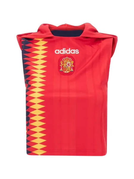 Top Adidas cu glugă cu autograf roșu