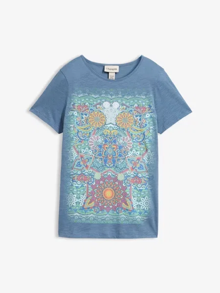 T-shirt z czystej bawełny niebieska