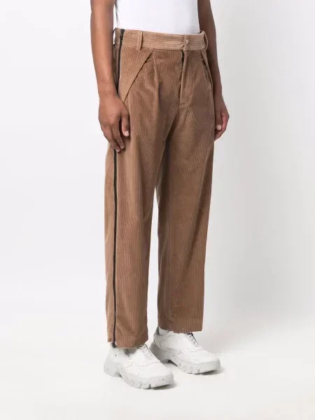Pantaloni Palm Angels de catifea cord maro