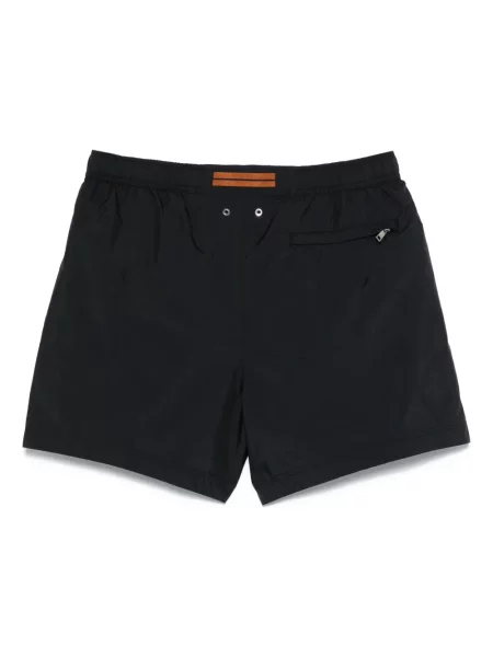 Pantaloni scurți Zegna cu broderie negru
