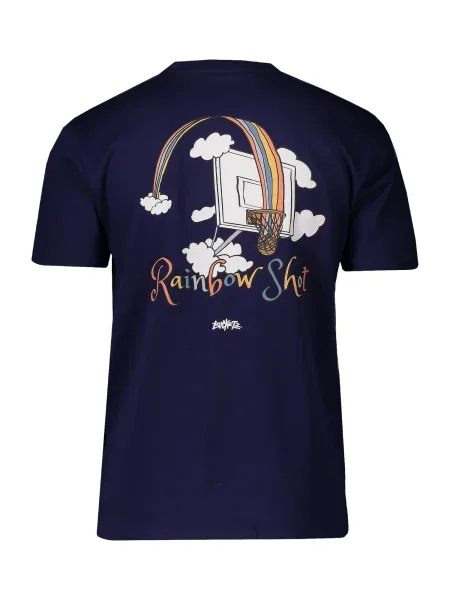 Bucketz Tricou indigo alb