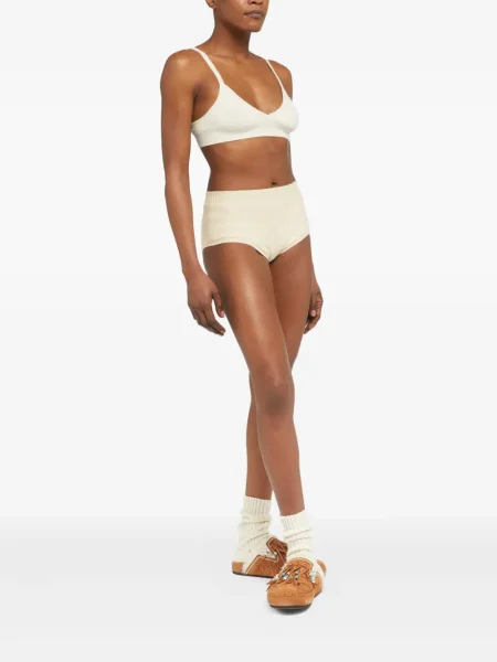 Pantaloni scurți Alanui din cașmir alb