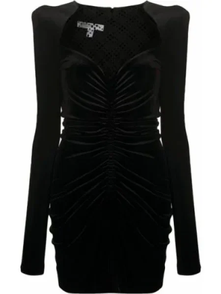 Rochie mini Philosophy Di Lorenzo Serafini de catifea de costum negru