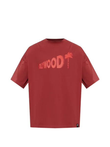Tricou Palm Angels cu imagine roșu