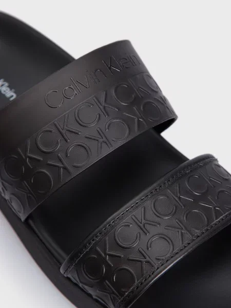 Кожаные шлепанцы Calvin Klein черные