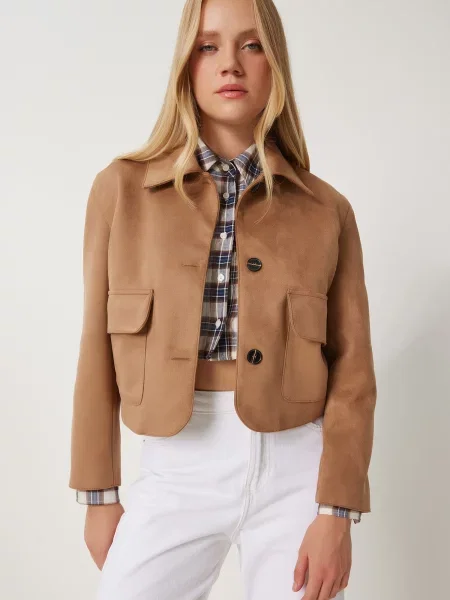 Happiness İstanbul Geacă de primăvară-toamnă deschis maro