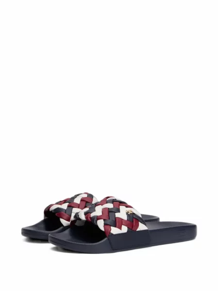 Papuci Tommy Hilfiger țesuți albastru