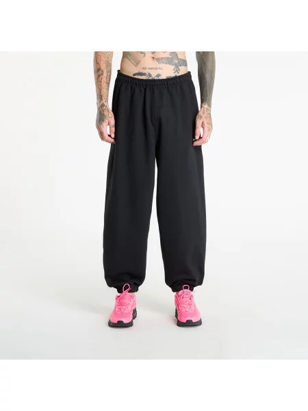 Pantaloni de trening Nike Solo Swoosh Cuffed Fleece Pants Black/ Black/ White XS alb