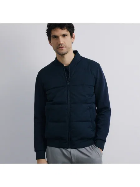 Reserved Bomberdzseki álló gallérral tengerészkék