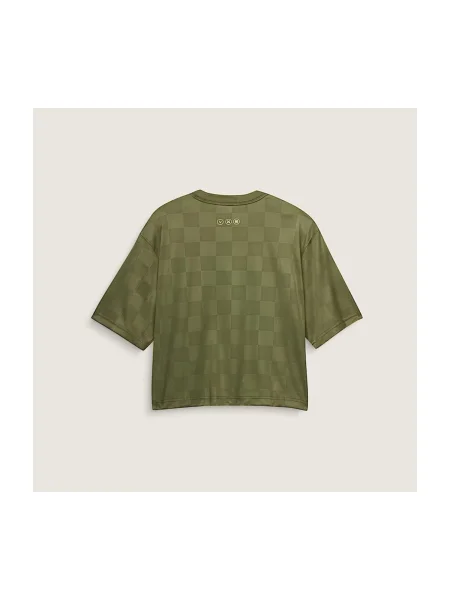 Tricou sport Vans din jerseu verde