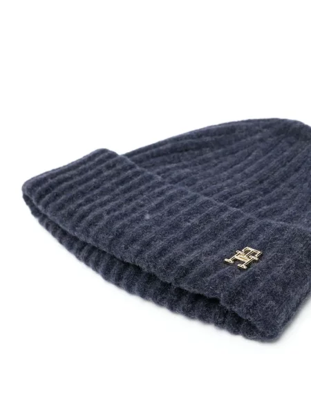 Megztas briaunotas kepurė Tommy Hilfiger mėlyna
