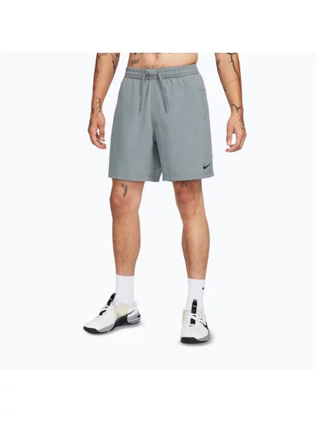 Шорти для бігу Nike Form Dri-FIT 7" Unlined Versatile smoke grey/black чорні