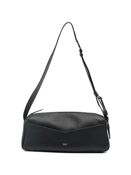 Geanta de piele Max Mara din piele mini negru