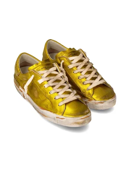Buty do tenisa Philippe Model skórzane do tenisa żółte