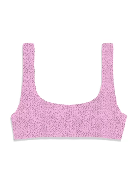 Koszulka Mc2 Saint Barth z dekoltem w kształcie litery U różowa