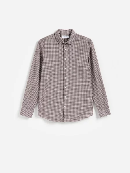 Reserved Картата сорочка regular fit коричневий