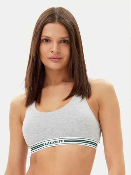 Lacoste biustonosz gładki szary