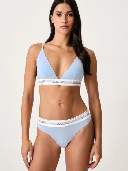 Calvin Klein Underwear tangá dámske s bavlnou modrá
