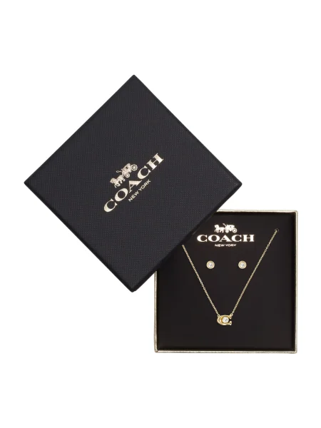 Coach Set náhrdelník a náušnice Signature Necklace & Earring Set Zlatá
