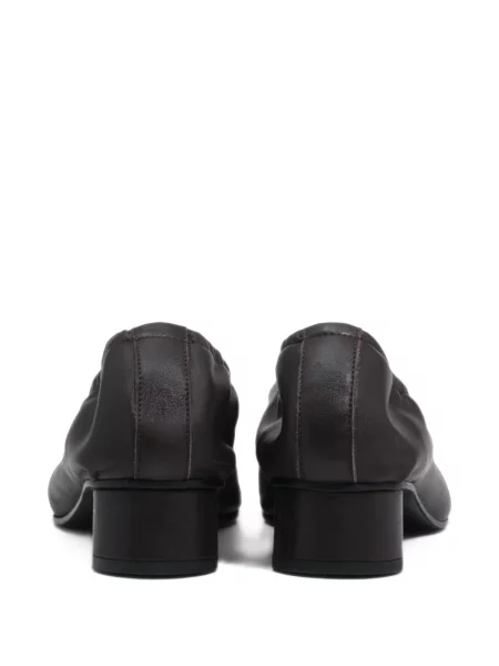 Pantofi cu toc Bimba Y Lola din piele cu volane maro