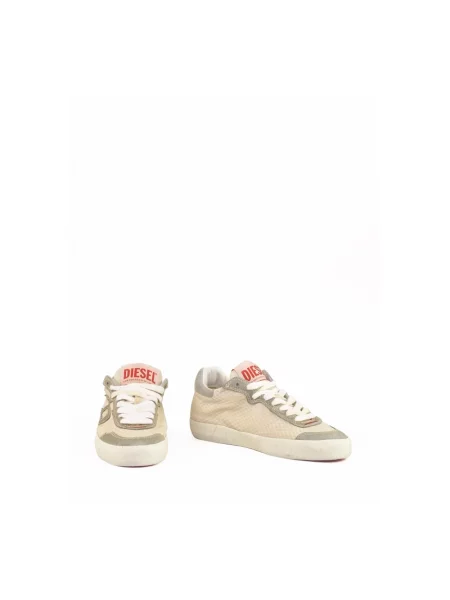Sneakersy Diesel skórzane biznesowe beżowe