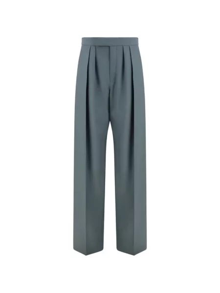 Pantaloni Chloé de lână albastru
