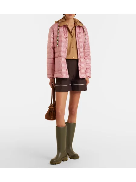 Geacă cu puf Moncler roz