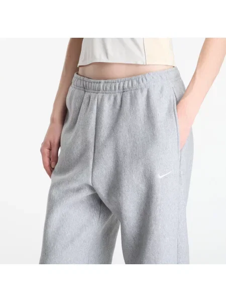 Fleece μονωμένος παντελόνι joggers Nike με ψηλή μέση γκρι