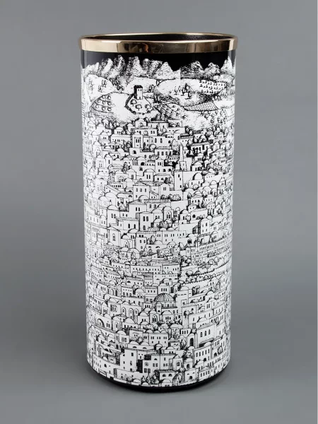 Skėtis Fornasetti balta
