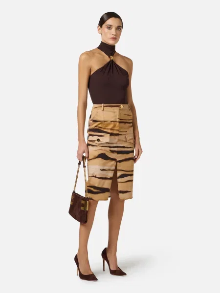 Боди Elisabetta Franchi коричневое