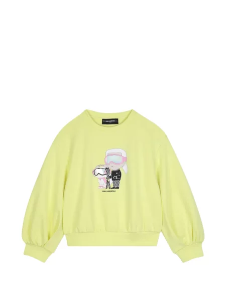 Sweter dziecięcy Karl Lagerfeld żółty