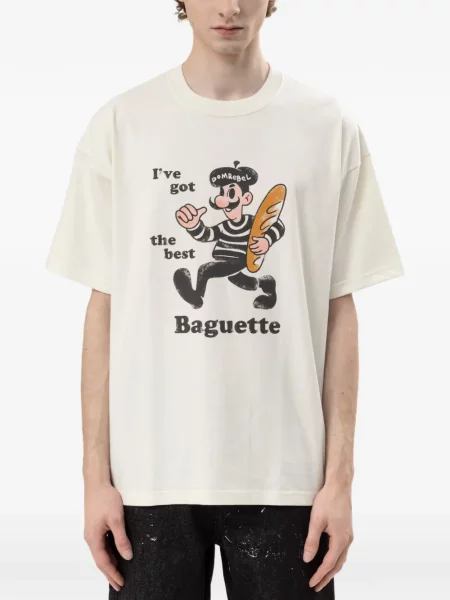 Tricou Domrebel cu imagine alb