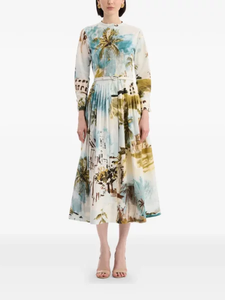 Scurt rochie Oscar De La Renta din poplin