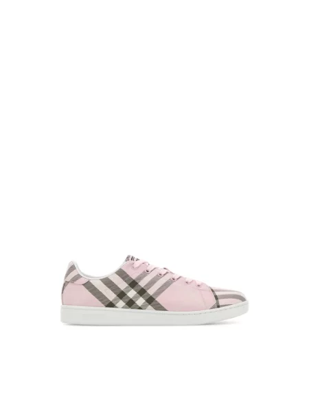 Sneakersy Burberry w kratę różowe
