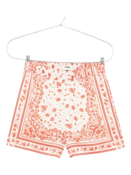 Pantaloni scurți Fendi cu model floral cu imagine