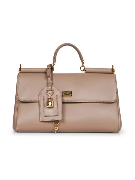 Torebka Dolce And Gabbana skórzana beżowa