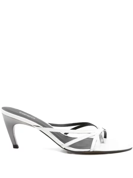 Papuci tip mules Coperni din piele alb