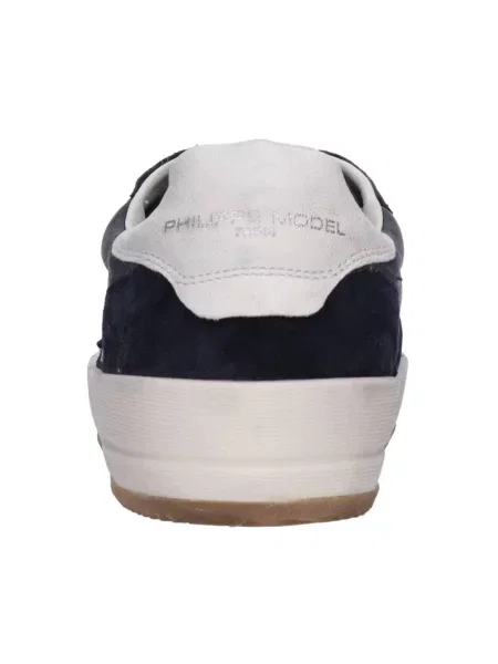 Sneakersy Philippe Model skórzane do tenisa granatowe