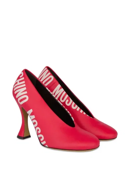 Pantofi cu toc Moschino cu imagine roșu
